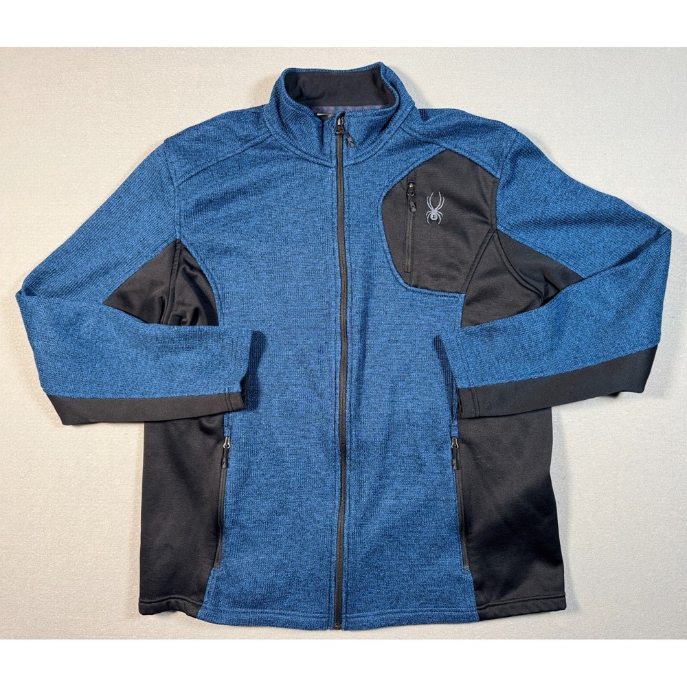 Spyder Men's Full Zip Bandit Jacket - Blue - Size XXL - 100% Polyester